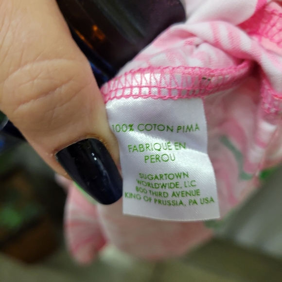 NWT LILLY PULITZER pink colony flamingo dress 100% Pima Cotton. soft! - Picture 12 of 12